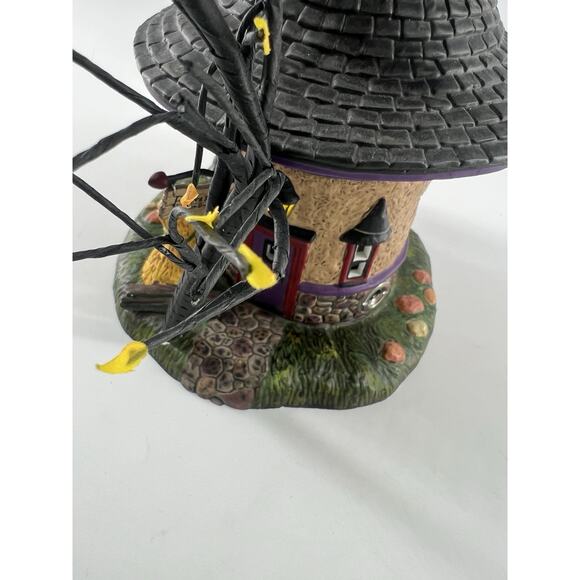 Dept 56 Halloween Snow Village House Witch Way Flight School Video Decoration - Picture 15 of 16